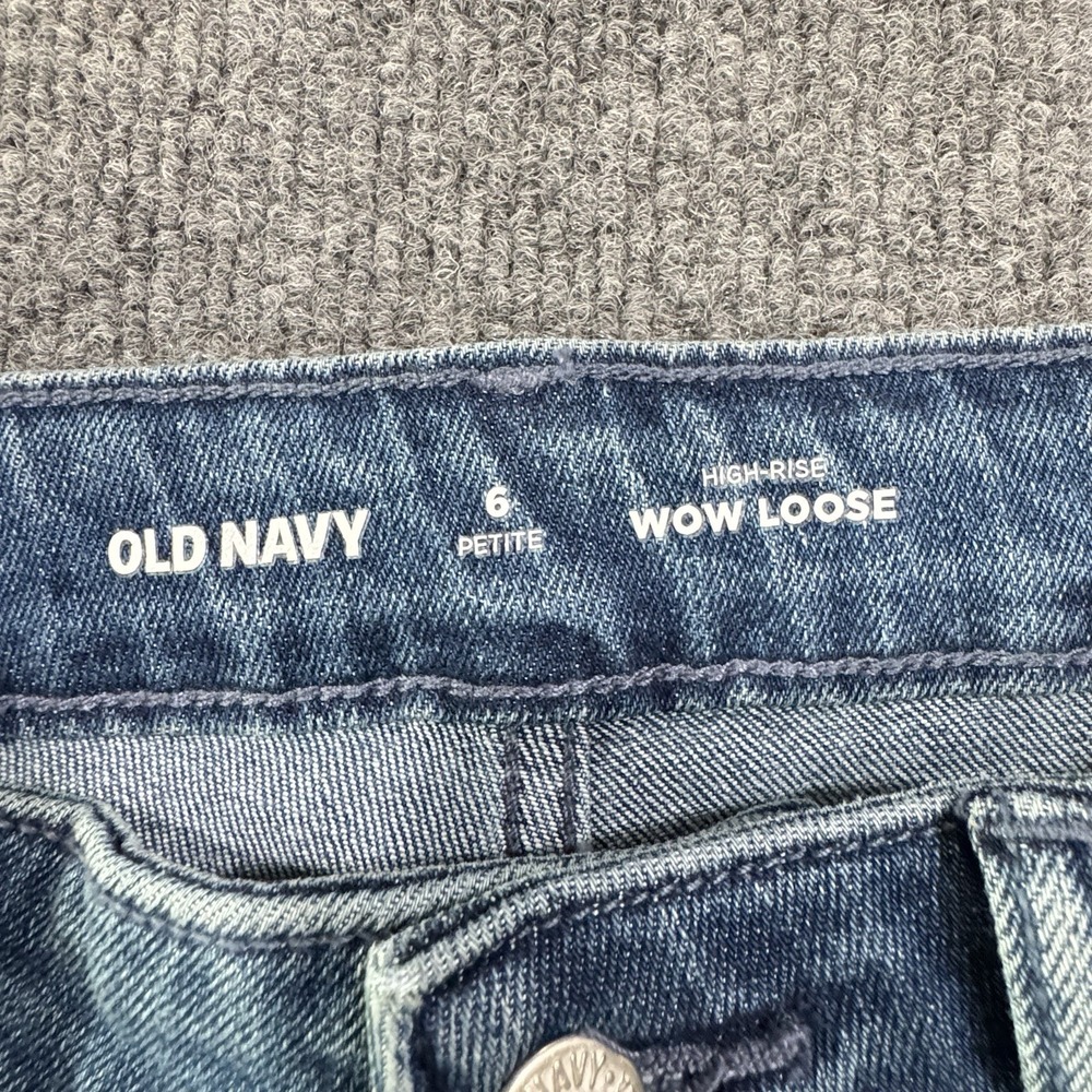 Old Navy Women's 8 Petite High Rise Sky Hi Wide Leg Denim Jeans NWT - Picture 4 of 8